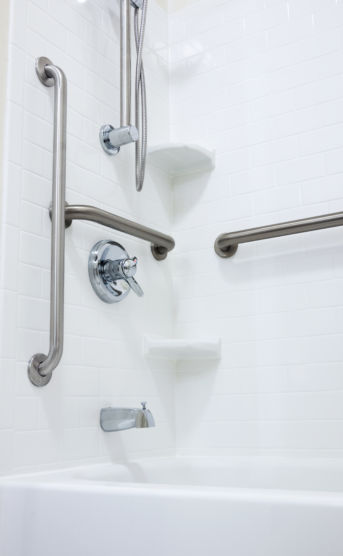 Disabled Handicapped Shower with Grab Bars